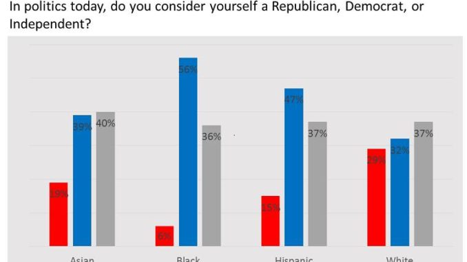 Graphic Chart to determine yourself democrat republic or independent