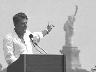Reagan On His Speech Near Statue Of Liberty