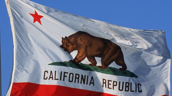 The Flag of California republic in the picture