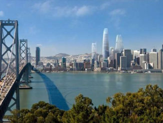 A View Of New California And A Connecting Bridge