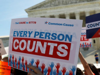 A Banner About Every Person Counts With Hand Prints