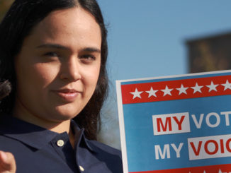 Latino vote given by the girl in the picture