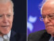The picture showing Biden and Sanders