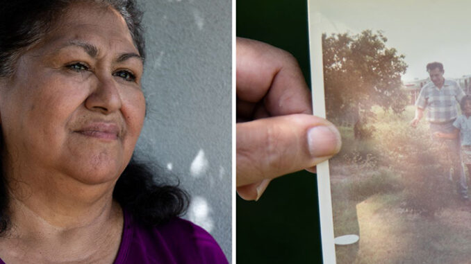 The woman in the picture showing Arizona to Latinos