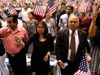 US naturalization Ceremony in the given picture