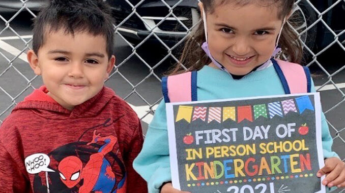 The first day in the kinder garden picture